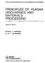 PRINCIPLES OF PLASMA DISCHARGES AND MATERIALS PROCESSING