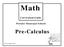 Math Curriculum Guide Portales Municipal Schools Pre-Calculus