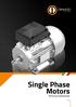 Single Phase Motors Technical Datasheets