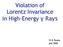 Violation of Lorentz Invariance in High-Energy γ Rays