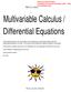 Differential Equaitons Equations