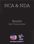 NCA & NDA. Results Spirit Championships