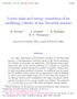 Vortex wake and energy transitions of an oscillating cylinder at low Reynolds number