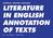 EUNOIA JUNIOR COLLEGE LITERATURE IN ENGLISH ANNOTATION OF TEXTS