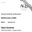 Version 1.0: abc. General Certificate of Education. Mathematics MDO2 Decision 02. Mark Scheme examination - January series