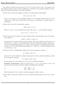 Exam 3 Review Sheet Math 2070