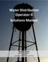Water Distribution Operator II Solutions Manual