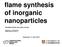 flame synthesis of inorganic nanoparticles