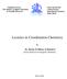 Lectures in Coordination Chemistry