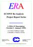 ERA. ECMWF Re-Analysis Project Report Series. 1. ERA-15 Description (Version 2 - January 1999)