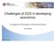 Challenges of CCS in developing economics