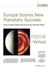 -Venus. Europe Scores New Planetary Success. Venus. Venus Express Enters Orbit around the Hothouse Planet. Nordicspace Page 3