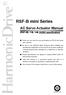 RSF-B mini Series. AC Servo Actuator Manual. (RSF-8B, 11B, 14B 24VDC specification)
