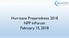 Business Preparedness. Hurricane Preparedness 2018 NFP InForum February 15, 2018