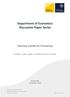 Department of Economics. Discussion Paper Series