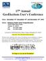 17 th Annual GeoElections User s Conference