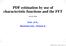 PDF estimation by use of characteristic functions and the FFT