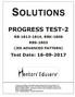 PROGRESS TEST-2 RB , RBK-1806 RBS-1803 (JEE ADVANCED PATTERN)