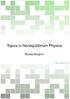 Topics in Nonequilibrium Physics. Nicolas Borghini