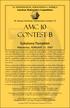 AMC 10 Contest B. Solutions Pamphlet. Wednesday, FEBRUARY 21, American Mathematics Competitions