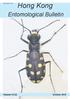 ISSN X. Hong Kong. Entomological Bulletin
