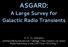 ASGARD: A Large Survey for Galactic Radio Transients