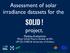 SOLID! Assessment of solar irradiance datasets for the. project.