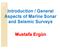 Introduction / General Aspects of Marine Sonar and Seismic Surveys. Mustafa Ergün