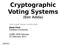 Cryptographic Voting Systems (Ben Adida)