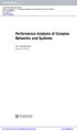 Performance Analysis of Complex Networks and Systems