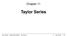 Chapter 11. Taylor Series. Josef Leydold Mathematical Methods WS 2018/19 11 Taylor Series 1 / 27