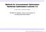 Methods for Unconstrained Optimization Numerical Optimization Lectures 1-2