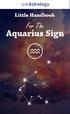 TABLE OF CONTENTS. Aquarius: User Guide. Aquarius And The World Around Them. Aquarius In A Male Natal Chart. Aquarius In A Female Natal Chart