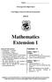 Mathematics Extension 1