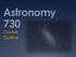Astronomy 730 Course Outline