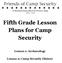 Fifth Grade Lesson Plans for Camp Security