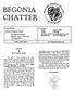 BEGONIA CHATTER POTS & POTTING SOIL. Astro Branch American Begonia Society 4513 Randwick Drive Houston, Texas (713)