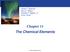 Chapter 11 The Chemical Elements