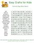 Easy Crafts for Kids. Summer Bugs Word Search