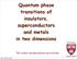 Quantum phase transitions of insulators, superconductors and metals in two dimensions