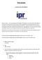 First Survey. Carried out by IPR feedback