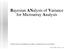 Bayesian ANalysis of Variance for Microarray Analysis