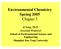 Environmental Chemistry Spring 2005 Chapter 5