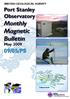 Monthly Magnetic Bulletin