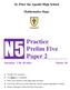 Practice Prelim Five Paper 2