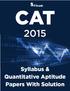 CAT Syllabu s. Quantitative Ability. Quantitative Ability Syllabus