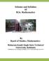 Scheme and Syllabus Of M.Sc. Mathematics