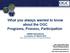 What you always wanted to know about the OGC Programs, Process, Participation