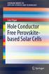 Hole Conductor Free Perovskitebased