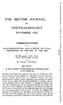 JOURNAL OPHTHALMOLOGY THE BRITISH NOVEMBER, 1922 COMMUNICATIONS ACCOMMODATION AND OTHER OPTICAL SECTION I.